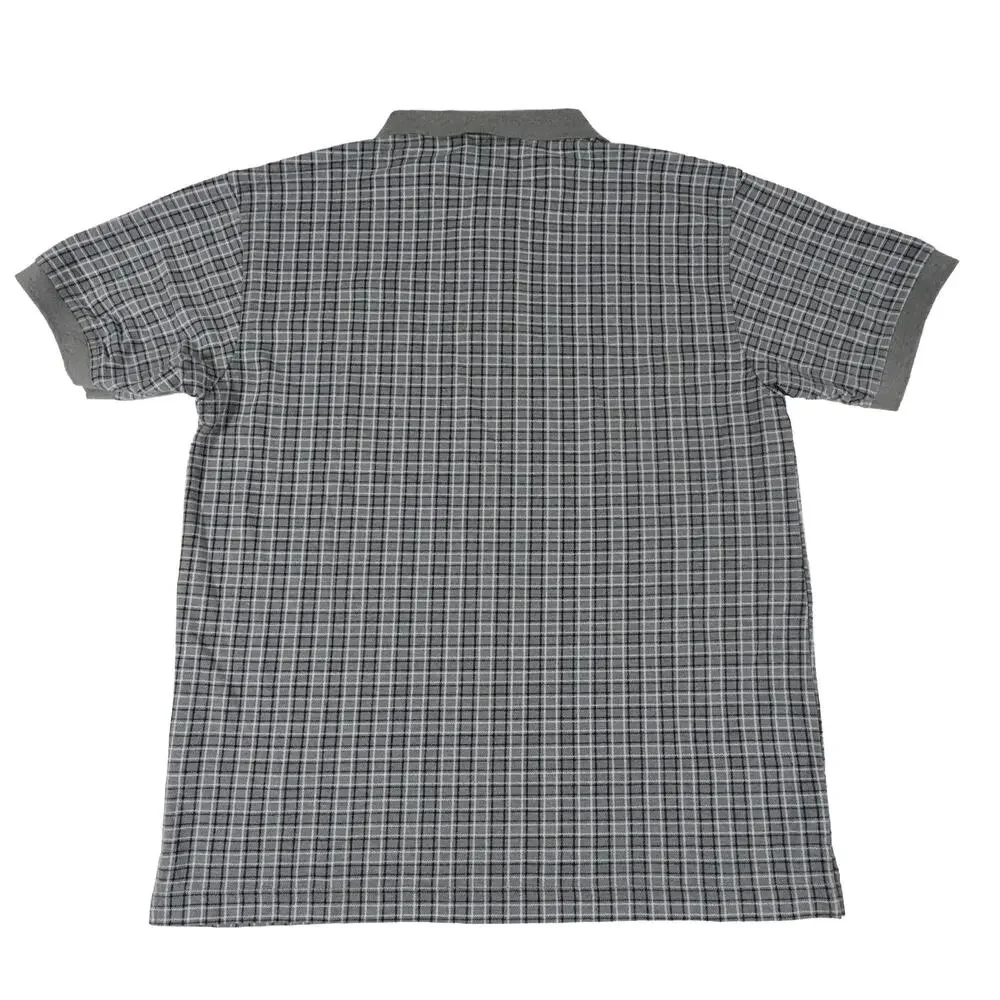 Ralph Lauren Vintage 90s Plaid Check Golf Polo Shirt Made USA Men's XXL